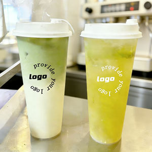 أكواب بلاستيكية قابلة للتخصيص بقطر 90 ملم لشاي الحليب والقهوة مع أغطية - Product Image 1