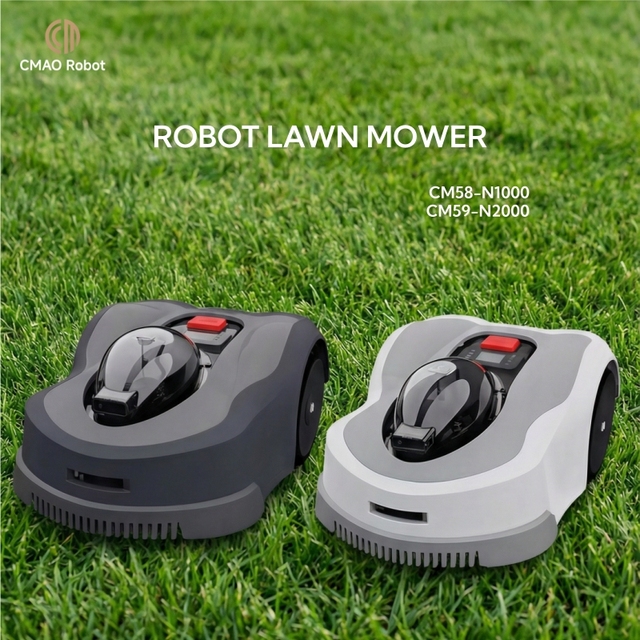 Smart Commercial Robot Lawn Mower APP Control IPX5 Waterproof Auto Recharging 22cm Cutting Width 200/320m Working Area 45%