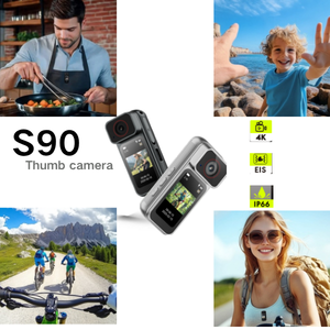 Mini caméra WiFi S90 avec écran de 1,47 pouces, 4K 30fps, caméra sportive miniature, enregistrement grand angle, design magnétique rotatif, MicroSD, IPX6 - Product Image 5