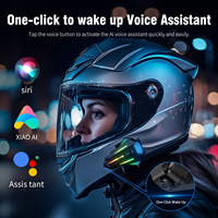 Yeni kask Bluetooth kulaklığı 6.0, çok kişilik interkom için uçak şeklinde RGB aydınlatma efektleriyle.