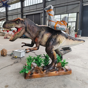 Dinosauro Robotico Meccanico CE RoHS a Grandezza Naturale, T-Rex Animatronico Cavalcabile con Telaio <span class=keywords><strong>in</strong></span> Acciaio e Spugna per Bambini <span class=keywords><strong>in</strong></span> Aree Panoramiche - Product Image 4