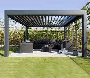 3x4 pabellón eléctrico impermeable Pergola persianas clima biológico jardín invernadero aluminio al aire libre gazebo - Product Image 1