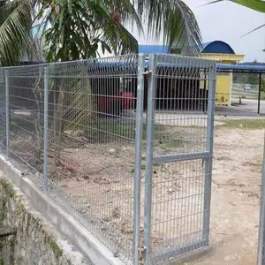 Brc Mesh Veiligheidspaneel Gegalvaniseerd Metalen Frame Roltop Met Driehoek Buigende Rand Voor School Road Park Infrastructuur