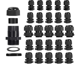 Eparthub Kit de 25 Conectores Impermeables PG7-PG16, Conector de Sellado de Nylon IP68 para Cables de 3-15mm, Uso Industrial y Exterior - Product Image 4