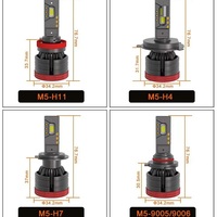 Nouveau Phare de Voiture 12V 8000K 200W en Gros, Triple Lampe en Laiton 9005/9006