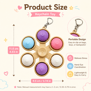 Portachiavi Fidget Spinner a Forma <span class=keywords><strong>di</strong></span> Frutta, Antistress Sensoriale, Ciondolo per Borsa, <span class=keywords><strong>Regalo</strong></span>, Vendita Calda all'Ingrosso dalla Fabbrica - Product Image 3