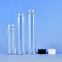 Tube en plastique PET transparent vide avec bouchons 25ml 35ml 38ml Bouteille d'emballage en plastique transparente portable pour aliments
