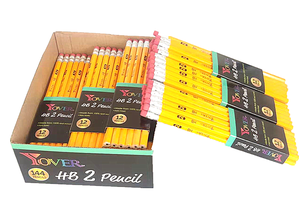 عبوة اقتصادية 144 قطعة # مجموعة أقلام رصاص للرسم بلونين أصفر، نوع HB - Product Image 3