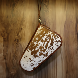 ซองหนังทำจากหนังวัวแท้สำหรับพกพาสะดวกซองหนังสำหรับใส่ปืนพกแบบคลิปหนีบแบบซ่อนสไตล์ตะวันตก - Product Image 1