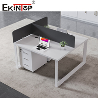 Ekintop Ensemble organisateur de petit bureau moderne en métal blanc Bureau en métal avec 1 tiroir