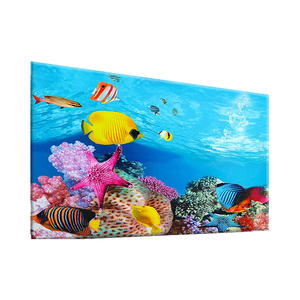 Stiker Latar Belakang Ikan <span class=keywords><strong>3D</strong></span> Ramah Lingkungan SIROKA, Dekorasi Akuarium Plastik untuk Ruang Tamu & Kamar Tidur - Product Image 4