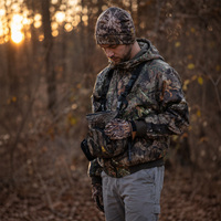 Étui de transport pour jumelles avec compartiment détachable pour télémètre et compartiments Molle, camouflage pour la chasse