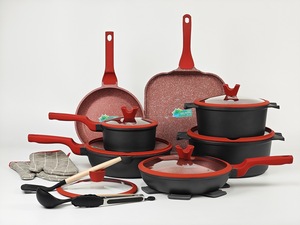 Set di Pentole da 21 Pezzi in Materiale Completamente Riciclabile, Base a Risparmio Energetico, Pentola per Latte 18cm, Casseruola 24/28cm, Teglia per Pizza 28cm, Spatola - Product Image 5