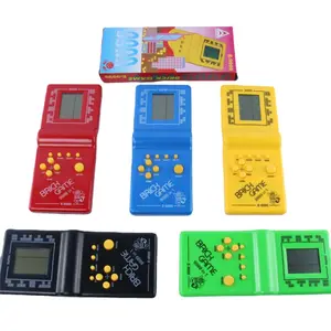 free sample E-9999 Hand-Held Gaming Device Russia Brick Square video Games Console Nostalgic Electronics Brain Game Music Voice