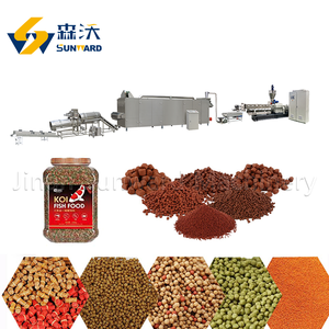 Amber and Tilapia Fish Food and Fish Feed Pellet Planta de producción Línea de procesamiento Maquinaria Extrusora y secadora para la venta - Product Image 1