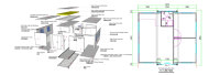 Maison conteneur pliable extensible de 20 pieds, préfabriquée, avec cuisine et salle de bain, résistante au froid, pour usage agricole et bureautique