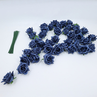 Roses artificielles bouclées de haute qualité tête de décoration de fête multicolore fleurs de tête rose accessoires artificiels pour les dames