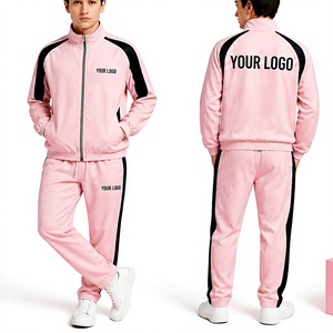 New Arrived 100% Cotton Heavyweight Zip Up Sweat suit Puff Printed Logo Breathable Streetwear Tracksuit 2026 - Product Image 1