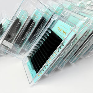 Abonnie Russian Volume Lash Bandejas Extensiones de pestañas de Cachemira <span class=keywords><strong>Negro</strong></span> mate Extensiones de pestañas de visón veganas oscuras - Product Image 1