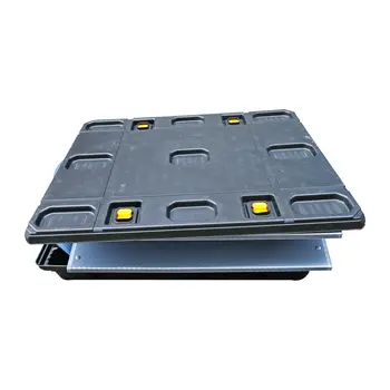 Qs 1177 Pallet Mouw Doos Heftruck Pallet Inklapbare Plastic Opvouwbare Krat Opvouwbare Hdpe Pallet Omzet Doos Met Één Deur