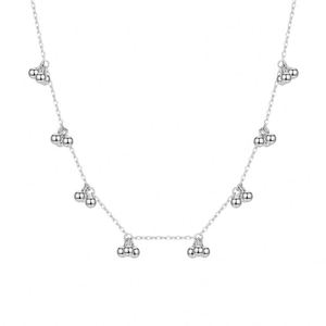 Dylam Unique <b>Statement</b> Design Fine 925 Silver Link Chain Multiple Cluster Bead Pendant <b>Necklace</b> for Women Daily Wear Accessories - Product Image 1