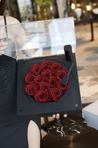 กล่องดนตรีวินเทจ D124 พร้อมดอกไม้ประดับ กล่องลำโพงรูปทรงกราโมโฟน ของขวัญสุดสร้างสรรค์สำหรับคู่รักในเทศกาลต่างๆ - Product Image 3