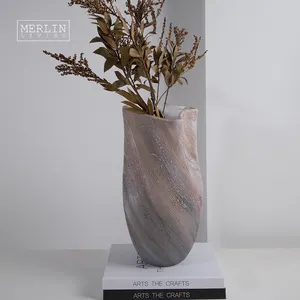 Merlin sống đại dương Hand Painted Ceramic trang trí nội thất bình Retro sơn Flower Vase trang trí nội thất cho Triều Châu gốm bán buôn nhà máy
