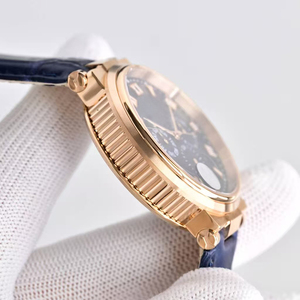 Reloj de Lujo para Hombre de Alta Calidad, Gran Venta, Cronógrafo Automático, Cristal de Zafiro, Caja de Oro Rosa, Esfera Azul Ondulada, Resistente al Agua, Luminoso - Product Image 3