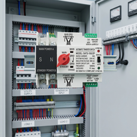 Saklar Transfer Otomatis Daya Ganda 2P 63A 230V ATS Manual Auto DIN Rail Cadangan Generator Utilitas