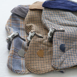 犬用ハーネス 英国風 犬用秋冬トレンチコート ツイード チェック柄 大型犬用アウター ドッグハーネス - Product Image 4