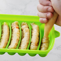 Moule en silicone alimentaire personnalisé à 6 cavités pour saucisses, hamburgers et hot-dogs, outil de cuisson DIY fait maison