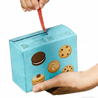 Boîte à biscuits rigide en deux parties avec encoche de déchirement pour coffret cadeau de biscuits et de thé
