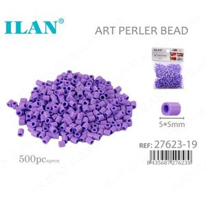 Perline Ilan Art Perler viola chiaro 5x5mm circa 500 pezzi - Product Image 1