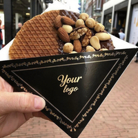 Boîte d'emballage alimentaire personnalisée en carton pour biscuits, avec impression de logo, pour boulangerie, crêpes, stroopwafels et plats à emporter