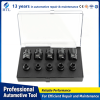 HTL Juego de 10 Llaves de Tubo EPR de 5 Puntas de 3/8" y 1/4", Kit de Llaves de Estrella de 5 Lados, Herramienta de Reparación de Carrocería con 12 Meses de Garantía