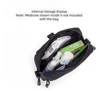 Pochette médicale tactique en nylon Molle, double fermeture éclair, sac de taille utilitaire, trousse de premiers soins pour la chasse, le camping, la randonnée