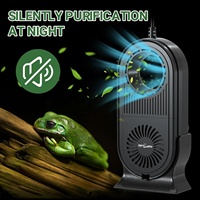 REPTIZOO Purificateur d'air pour reptiles 4-en-1 avec filtre à charbon, accessoires pour terrarium de dragon barbu