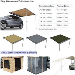 <span class=keywords><strong>Toldo</strong></span> para Techo de Autocaravana, <span class=keywords><strong>Remolque</strong></span>, 4x4, para Camping, con Malla Mosquitera - Product Image 6