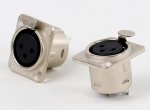Weiblicher Einbausteckverbinder, 3-polig XLR, Metallgehäuse-Chassisbuchse mit Lötanschlüssen - Product Image 5