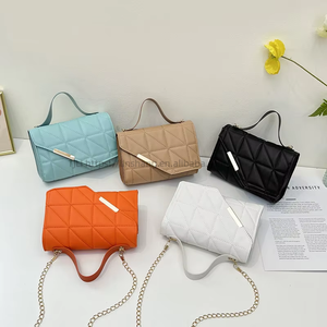 Trendy Rhomboid Chain PU Women's <b>Handbag</b> Fashionable <b>Small</b> Square Casual Crossbody Shoulder Bag - Product Image 1