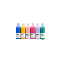 Neuf peintures acryliques couleur bleu bébé, format 250 ml, pour papier, métal, bois, verre, plastique, béton et plâtre