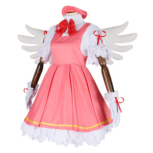 Disfraz de Cosplay de Sakura Cardcaptor, Vestido Rosa de Batalla con Alas - Product Image 4