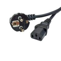 Câble d'alimentation CA 16A AS vers IEC C15, 1m, en PVC, pour ordinateurs de bureau et appareils électroménagers