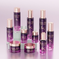 Bouteille de Sérum Visage Pompe et Compte-Gouttes 30ml 50ml 100ml, Pot de Crème Cosmétique 30G 50G, Flacons Vides de Luxe en Verre pour Soins de la Peau