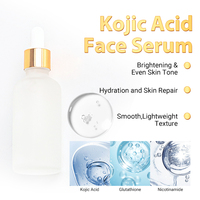 Marque privée Sérum pour le visage Acide kojique Vitamine Infusé Liquide pour le visage Blanchiment Élimination des taches brunes Vieillissement de la peau Approvisionnement OEM