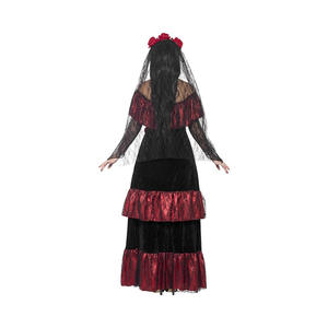2024 nueva actualización Cosplay actuación novia velo vestido flor Halloween disfraz para mujer Día de los muertos mexicano - Product Image 3
