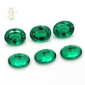 Takı yapımı için yüksek kalite gevşek Nano taş Oval kesim taş 2*3mm ~ 15*20mm zümrüt yeşil Nano taş - Product Image 1