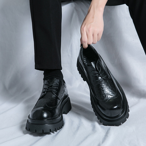 Chaussures Oxford <span class=keywords><strong>de</strong></span> <span class=keywords><strong>Luxe</strong></span> d'Affaires pour Hommes en Cuir Classique, à Semelle Épaisse Antidérapante et Respirante, Faciles à Enfiler, Idéales pour Mariage et Tenue Formelle - Product Image 4