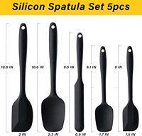 Gadget essentiel pour la cuisine Lot de 5 spatules en silicone de qualité supérieure en caoutchouc souple antiadhésif résistant à la chaleur