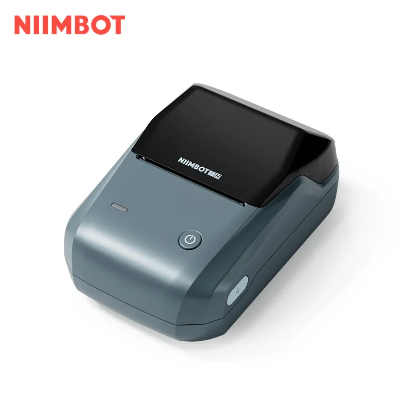 Produk Baru 2022 NiiMbot Portable Lake Blue Thermal Label Printer B1 203Dpi 50 Mm/s 50Mm/Dtk Android IOS PC dengan Baterai Besar